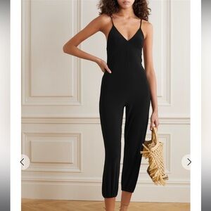 NORMA KAMALI Black Stretch-jersey jumpsuit Small
